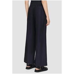 Joseph Women’s Sz S Black Linen Cotton Wide Leg Pants Thurlow Pull On $535